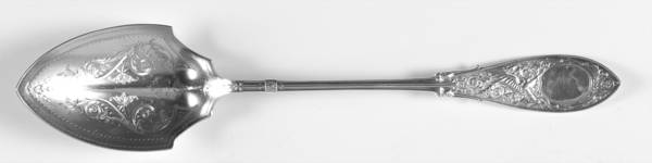 Arabesque (Sterling, 1875) Salad Serving Spoon Solid Oversize Bright Cut