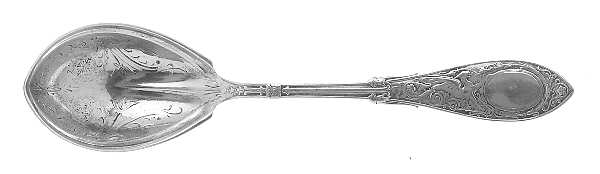 Arabesque (Sterling, 1875) Bright Cut Bowl Sugar Spoon
