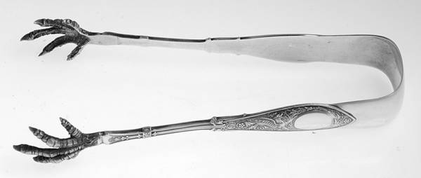 Arabesque (Sterling, 1875) Large Ice Serving Tongs by Whiting Manf Co