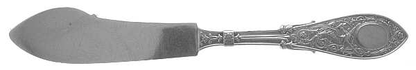 Arabesque (Sterling, 1875) Flat Handle Master Butter Knife by Whiting Manf Co