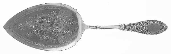 Arabesque (Sterling, 1875) Large Solid Bright Cut Pie Knife