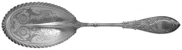 Arabesque (Sterling, 1875) Brightcut Solid Large Berry/Casserole Spoon