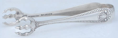 Bead (Sterling, 1880, No Monograms) Bon Bon Tongs
