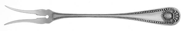 Bead (Sterling, 1880, No Monograms) Two-Tine Butter Pick by Whiting Manf Co