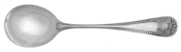 Bead (Sterling, 1880, No Monograms) Small Short Handle Chocolate Spoon