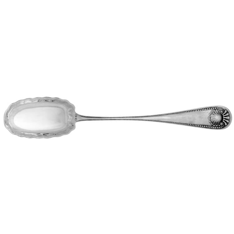 Bead (Sterling, 1880, No Monograms) Oversize Solid Salad Serving Spoon