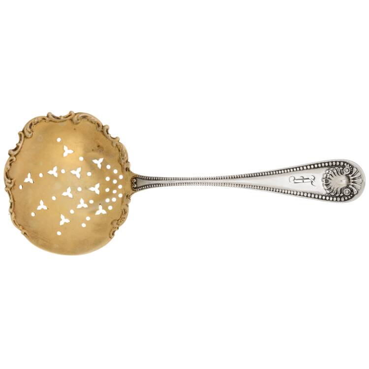 Bead (Sterling, 1880, No Monograms) Large Confection Spoon by Whiting Manf Co