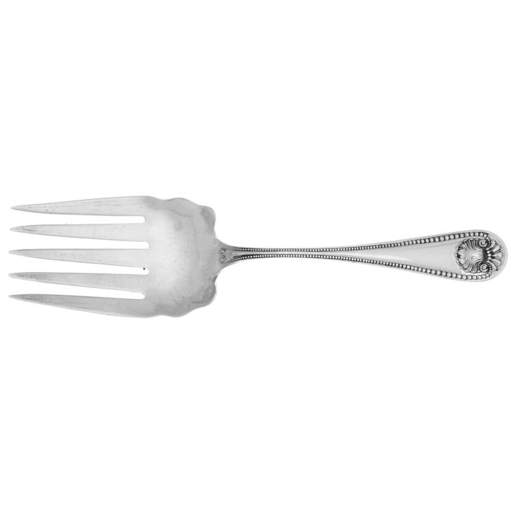Bead (Sterling, 1880, No Monograms) Small Solid Fish Serving Fork