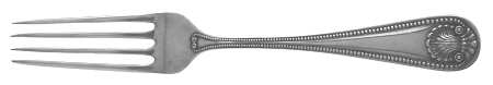 Bead (Sterling, 1880, No Monograms) Fork by Whiting Manf Co