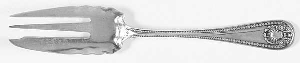 Bead (Sterling, 1880, No Monograms) Individual Pie Fork by Whiting Manf Co
