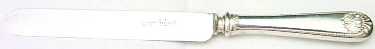 Bead (Sterling, 1880, No Monograms) Blunt Hollow Table Knife with Bolster