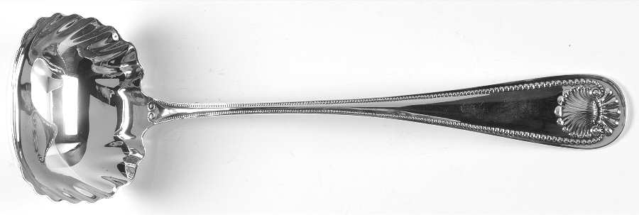 Bead (Sterling, 1880, No Monograms) Oyster Ladle Solid Piece by Whiting Manf Co