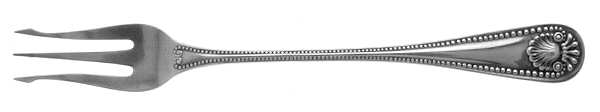 Bead (Sterling, 1880, No Monograms) Oyster Fork by Whiting Manf Co