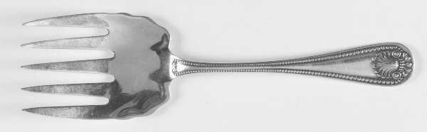 Bead (Sterling, 1880, No Monograms) Small Solid Tined Sardine Serving Fork by Whiting Manf Co
