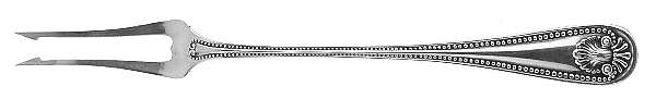 Bead (Sterling, 1880, No Monograms) Olive Fork by Whiting Manf Co