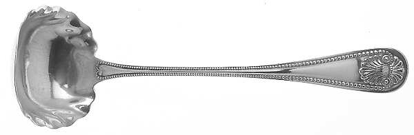 Bead (Sterling, 1880, No Monograms) Solid Piece Cream Ladle
