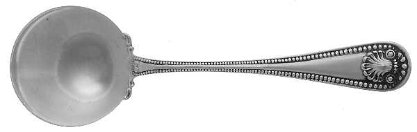 Bead (Sterling, 1880, No Monograms) Round Bowl Soup Spoon (Bouillon) by Whiting Manf Co