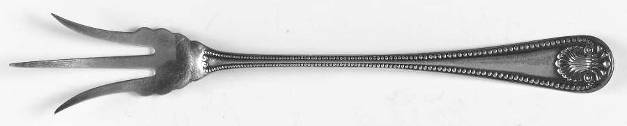 Bead (Sterling, 1880, No Monograms) Small Lettuce Serving Fork