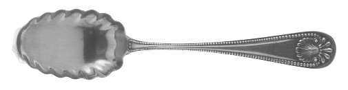 Bead (Sterling, 1880, No Monograms) Large Jelly Spoon