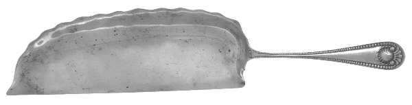 Bead (Sterling, 1880, No Monograms) Large Flat Handle Crumb Knife/Crumber by Whiting Manf Co