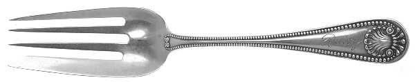 Bead (Sterling, 1880, No Monograms) Individual Solid Fish Fork by Whiting Manf Co
