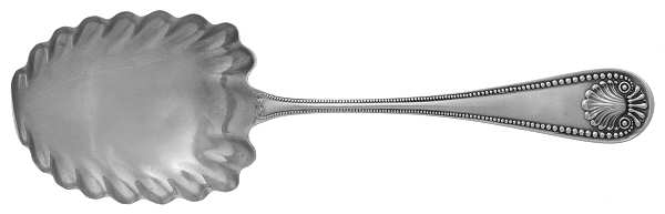Bead (Sterling, 1880, No Monograms) Large Solid Berry/Casserole Spoon by Whiting Manf Co