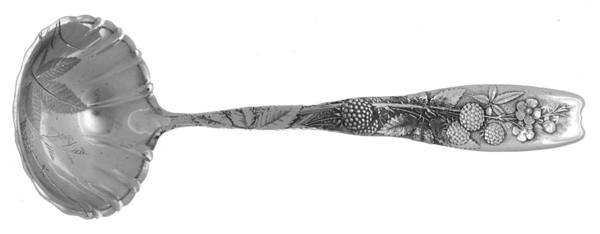 Berry (Sterling, 1880) Gravy Ladle, Brightcut Solid Piece