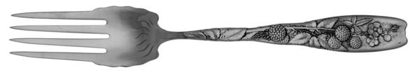 Berry (Sterling, 1880) Solid Salad Serving Fork by Whiting Manf Co