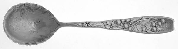 Berry (Sterling, 1880) Large Bright Cut Jelly Spoon