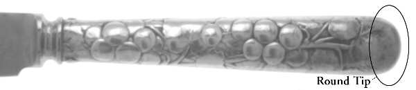 Berry (Sterling, 1880) Blunt Hollow Knife with Bolster