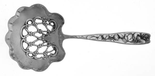 Berry (Sterling, 1880) Solid Bon Bon Spoon with Pierced Bowl