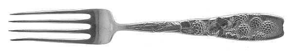 Berry (Sterling, 1880) Luncheon/Dessert Fork, Solid Piece by Whiting Manf Co