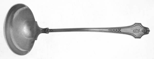 Burlington (Sterling, 1914) Monogramed Solid Piece Cream Ladle