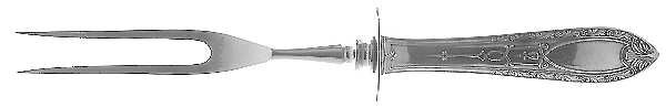 Chateau (Sterling, 1923) Small Steak Carving Fork with Stainless Prongs