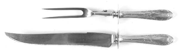 Chateau (Sterling, 1923) Large 2-Piece Roast Carving Set w/Stainless Blade