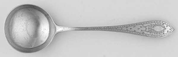 Colonial A-Engraved (Sterling, 1907) Round Bowl Soup Spoon (Bouillon)