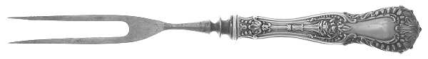 Dorothy Vernon (Sterling, 1909) Small Steak Carving Fork with Stainless Prongs