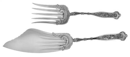 Dresden (Sterling, 1896) Solid 2-Piece Small Fish Serving Set by Whiting Manf Co