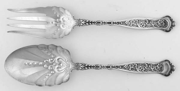Dresden (Sterling, 1896) (2 Pc) Solid Salad Set