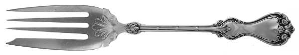 Duke of York (Sterling, 1900) Small Solid Cold Meat Serving Fork