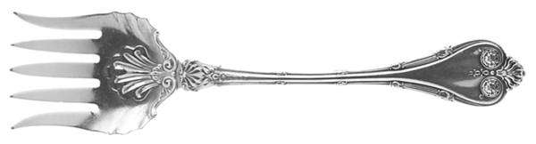 Empire (Sterling, 1892) Large Solid Tined Sardine Serving Fork by Whiting Manf Co
