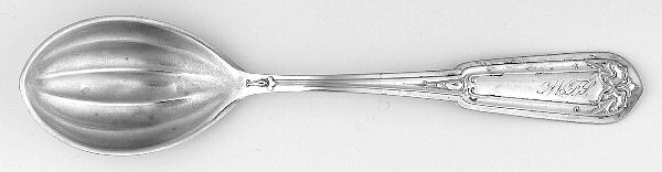 Fancy Tip (Sterling, 1890) Monogram Sugar Shell Spoon