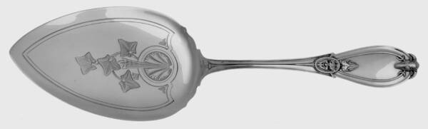 Grecian (Sterling, 1862, No Monograms) Large Solid Bright Cut Pie Knife