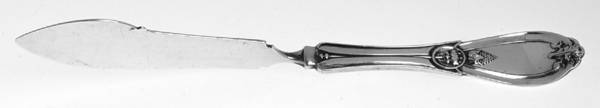 Grecian (Sterling, 1862, No Monograms) Flat Twisted Handle Master Butter Knife