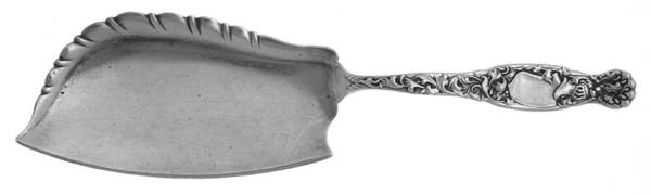 Heraldic (Sterling, 1880) Small Flat Handle Crumb Knife/Crumber