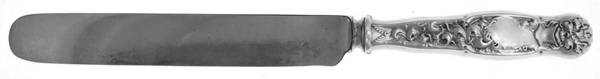Heraldic (Sterling, 1880) Blunt Hollow Handle Knife W/Bolster