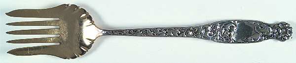 Heraldic (Sterling, 1880) Oversize Solid Salad Servng Fork