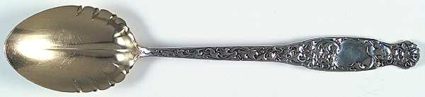 Heraldic (Sterling, 1880) Oversize Solid Salad Serving Spoon