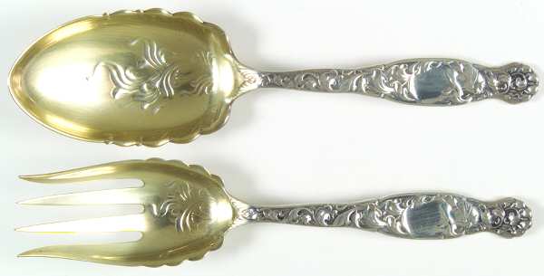 Heraldic (Sterling, 1880) (2 Pc) Solid Salad Set