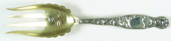 Heraldic (Sterling, 1880) Solid Salad Serving Fork
